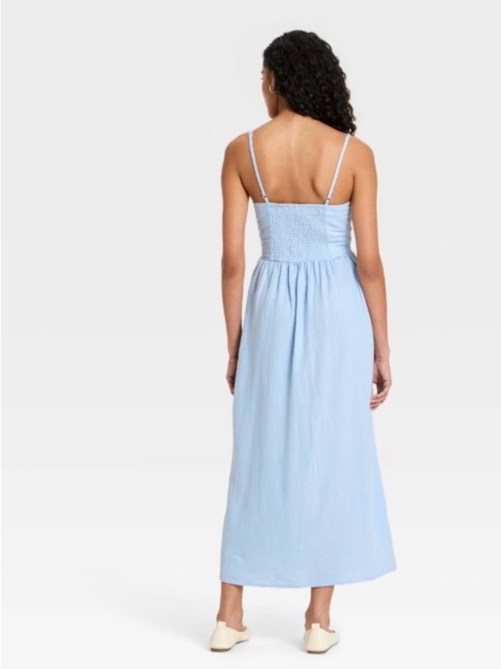 Women's Sleeveless Cutwork Midi Sundress - Universal Thread™ Light Blue - Picture 2 of 7